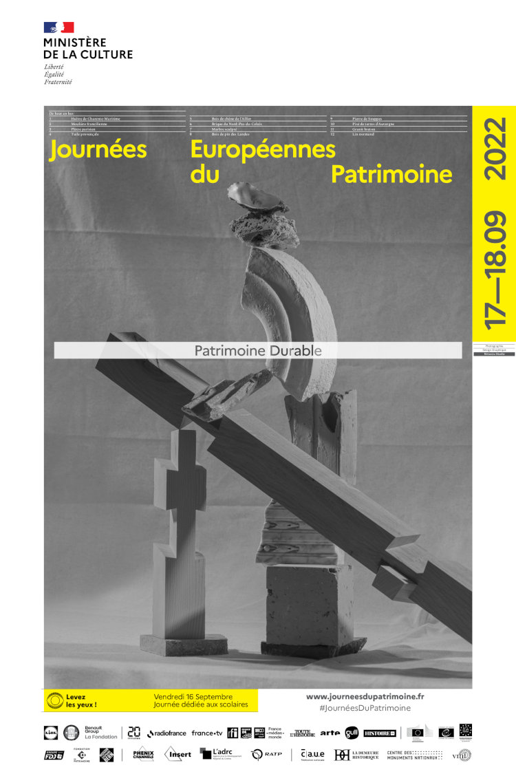 Affiche des Journées européennes du Patrimoine 2022 - 39e édition © Studio Rimasùu