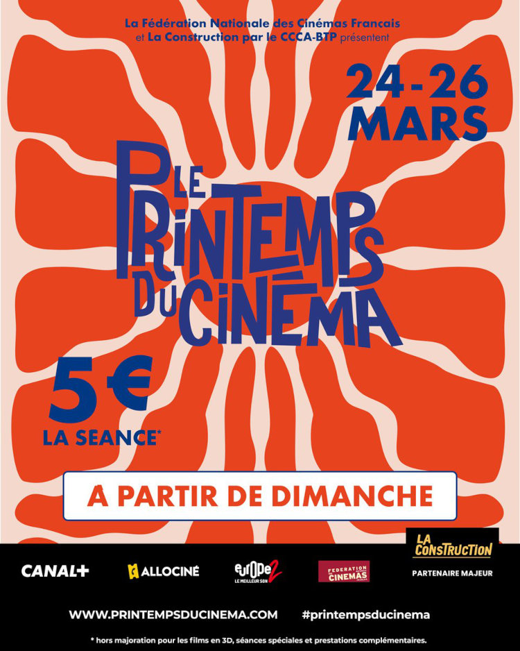 Affiche officielle du Printemps du Cinéma 2024