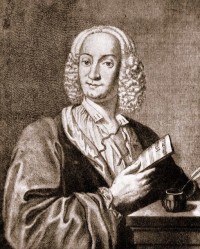 Portrait gravé d'Antonio Vivaldi par François Morellon la Cave, 1725