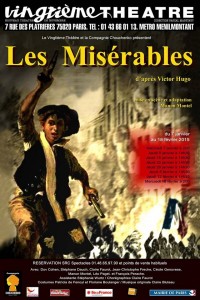 Les Misérables au Vingtième théâtre : Affiche
