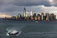 Ile de Manhattan et le One World Trade Center, New York, Etats-Unis d’Amérique