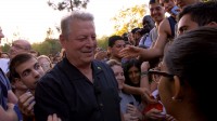 Al Gore, un rassemblement à Stanford Univeristy, en  Californie
