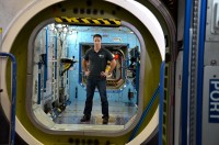 Thomas Pesquet à la Station Spatiale Internationale (ISS) à Houston.