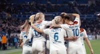 Joueuses de l'équipe féminine de l'Olympique Lyonnais
