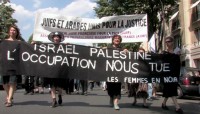Manifestation des femmes en noir, un mouvement en faveur de la paix en Israël