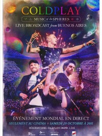 Affiche Coldplay live broadcast from Buenos Aires - Paul Dugdale