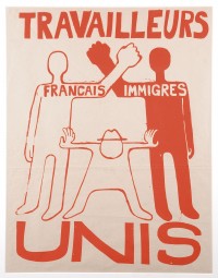 Atelier des beaux-arts, Travailleurs français immigrés unis, 1968, Musée national de l’histoire de l’immigration 