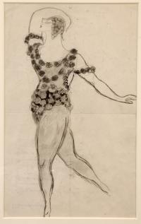 Nijinsky dans Le Spectre de la Rose - Jean Cocteau v. 1911 Coll. Stephane Dermit. Depot Maison Jean Cocteau