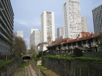 Vue des voies de la Petite Ceinture dans le 13e arrondissement