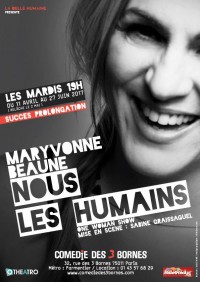 Maryvonne Beaune : Nous les humains à la Comédie des Trois Bornes