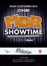 MDR Showtime au Théâtre Les Feux de la Rampe