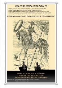 Récital Don Quichotte au Théâtre de l'Île Saint-Louis