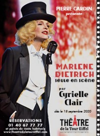 Marlene Dietrich par Cyrielle Clair au Théâtre de la Tour Eiffel