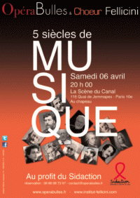 Cinq siècles de musique à la Scène du Canal - Espace Jemmapes