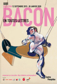 Bacon en toutes lettres au Centre Pompidou - Affiche de l'exposition