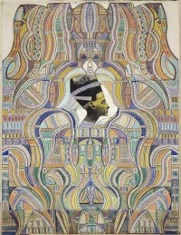 Augustin Lesage, Tête de la déesse Nut / XVIII / Karnak, vers 1942, huile sur toile marouflée, 77,5 × 57,5 cm, Collection particulière
