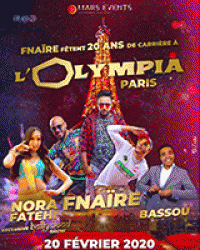 Fnaïre et Nora Fatehi à l'Olympia