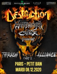 Destruction, Warbringer, Crisix et Domination Inc en concert