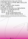 Affiche de l'exposition Labo_Demo #2 au Centre Wallonie-Bruxelles