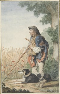 Le garde-blé de Villers-Cotterets
Mine de plomb, sanguine, aquarelle, gouache ; H. 31,2 cm ; L. 19,7 cm