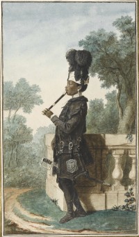Narcisse, jeune noir au service des Orléans
Mine de plomb, sanguine, aquarelle, gouache, papier ; H. 32 cm ; L. 18,5 cm