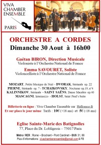 Viva Chamber Ensemble et Emma Savouret en concert