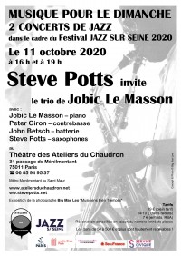 Jobic Le Masson trio et Steve Potts en concert
