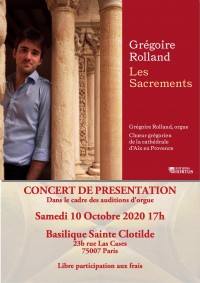 Le Chœur grégorien de la cathédrale d'Aix-en-Provence et Grégoire Rolland en concert