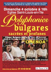 Le Chœur bulgare de Paris Orenda en concert