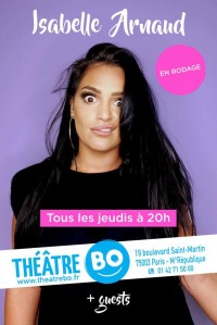 Isabelle Arnaud en rodage au Théâtre BO Saint-Martin