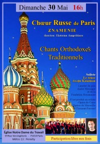 Le Chœur russe de Paris Znamenie en concert