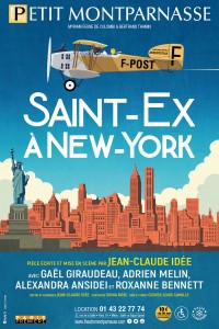 Affiche Saint-Ex à New-York - Théâtre Montparnasse