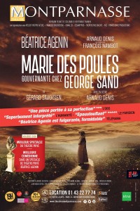 Affiche Marie des Poules, gouvernante chez George Sand - Théâtre Montparnasse