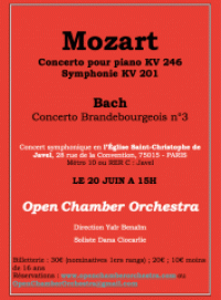 Open Chamber Orchestra et Dana Ciocarlie en concert