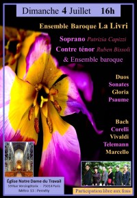 L'Ensemble baroque La Livri, Patrizia Capizzi et Ruben Bissoli en concert