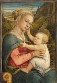 Filippo Lippi (vers 1406 – 1469), Vierge à l’Enfant, vers 1460-1465, tempera sur bois de peuplier, 76,9 x 54,1 cm
Munich, Bayerische Staatsgemäldesammlungen – Alte Pinakothek,
