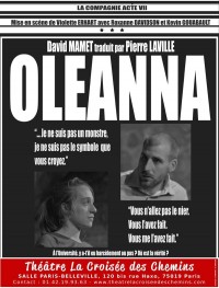 Affiche Oleanna - Théâtre La Croisée des Chemins - Salle Belleville