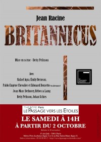 Affiche Britannicus - Théâtre Le Passage vers les Étoiles