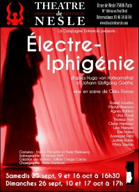 Affiche Elektre-Iphigénie au Théâtre de Nesle
