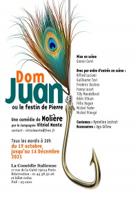 Affiche Dom Juan ou le Festin de pierre à la Comédie Italienne