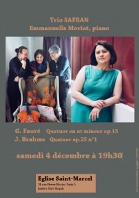 Le Trio Safran et Emmanuelle Moriat en concert