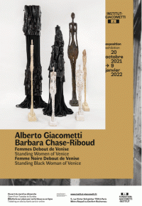 Affiche de l'exposition Alberto Giacometti / Barbara Chase-Riboud à l'Institut Giacometti 
