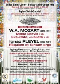 L'Orchestre de chambre d'Île-de-France, Chœur Francis Poulenc et solistes en concert