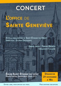 La Schola grégorienne de Saint-Étienne-du-Mont en concert
