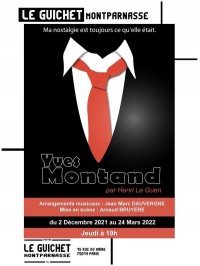Affiche Yves Montand par Henri Le Guen - Guichet-Montparnasse