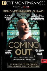 Affiche Mehdi-Emmanuel Djaadi - Coming-out - Théâtre Montparnasse