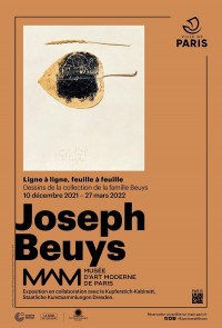 Affiche de l'exposition Joseph Beuys : Ligne à ligne, feuille à feuille au Musée d'Art moderne