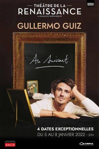 Affiche Guillermo Guiz : Au suivant - Théâtre de la Renaissance