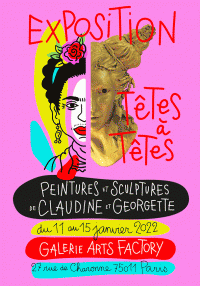 Exposition "Têtes à Têtes" CLAUDINE et GEORGETTE - Affiche