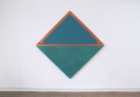 SILVIA LERÍN - Folded copper I, 2020. Acrylique sur toile et bois, 209 x 100.5 x 5 cm. 